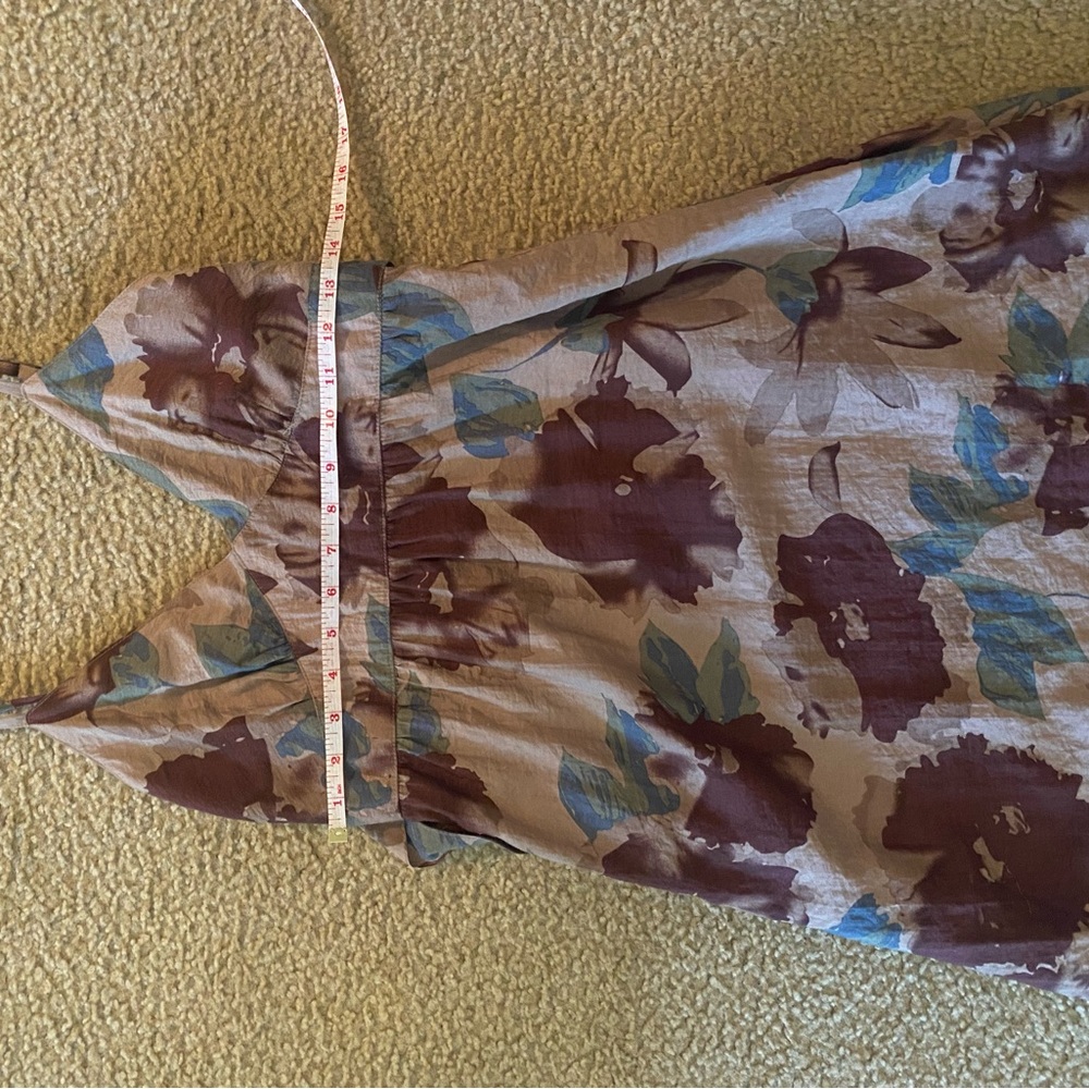 Mine Cream and Blue Sundress Sleeveless V-Neck - Picture 2 of 6